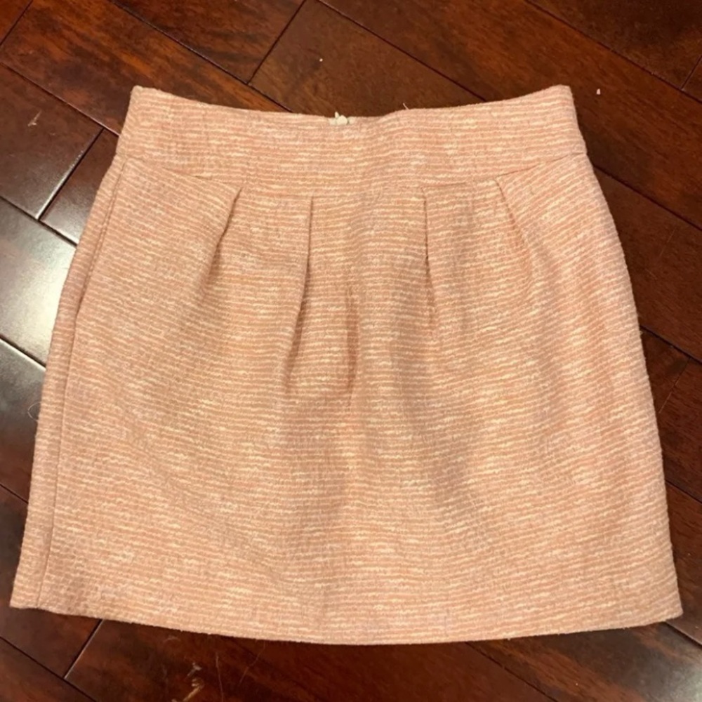 Zara Tweed Pink and White Mini Skirt